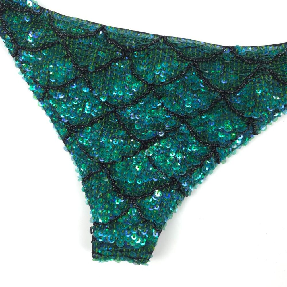 Seaqueen Swim Siren Mermaid Sequin Bikini Bottoms Coachella Festival Rave Boho — image 7 of 8